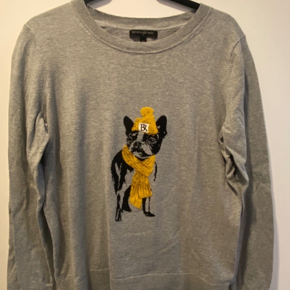Banana Republic French Bulldog lightweight Sweater - Picture 1 of 8